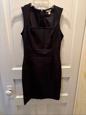 Banana Republic Black Sleeveless Midi Sheath Dress